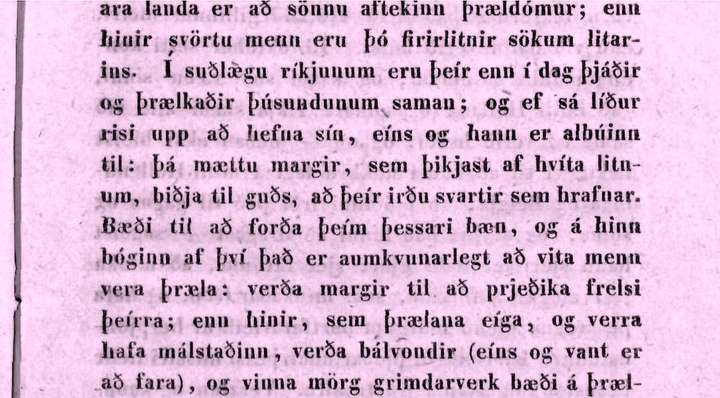 „Af því það er aumkvunarlegt að vita menn vera þræla“ – Fréttir 1836