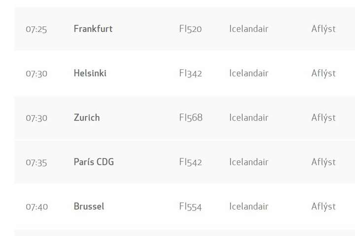 Fjórar brottfarir Icelandair frá Keflavík í dag